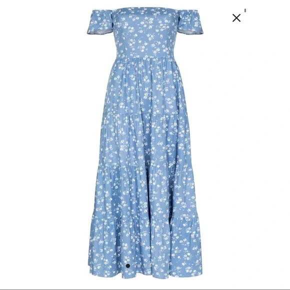 Reformation | Dresses | Reformationderek Offshoulder Floral Print Midi Dress  | Poshmark